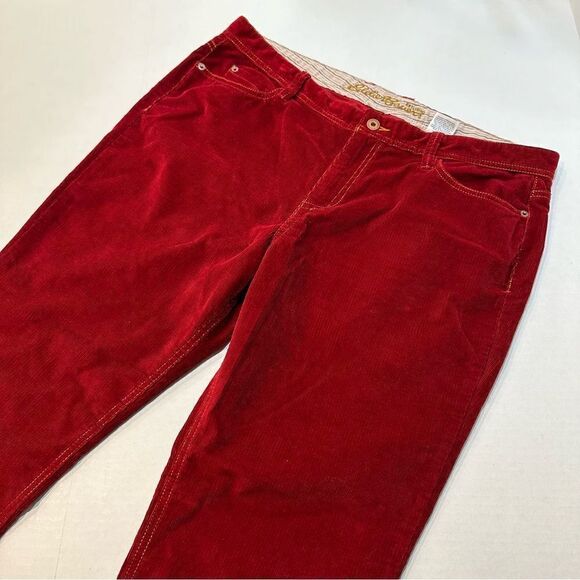 Eddie Bauer Classic Red Corduroy Pants Bootcut Leg, Size 16 - Picture 3 of 11